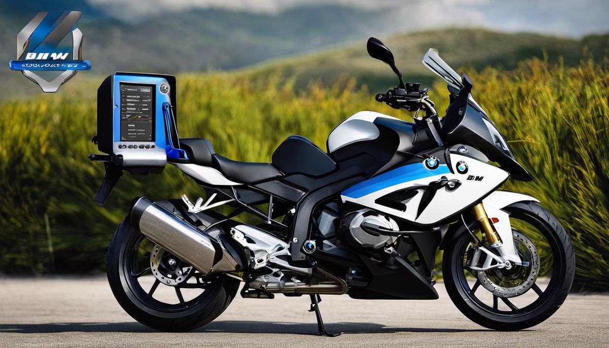 Image depicting various BMW motorcycle diagnostic tools