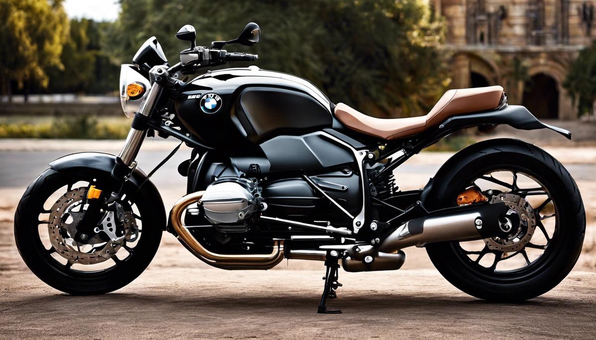 A photo of a BMW motorcycle
