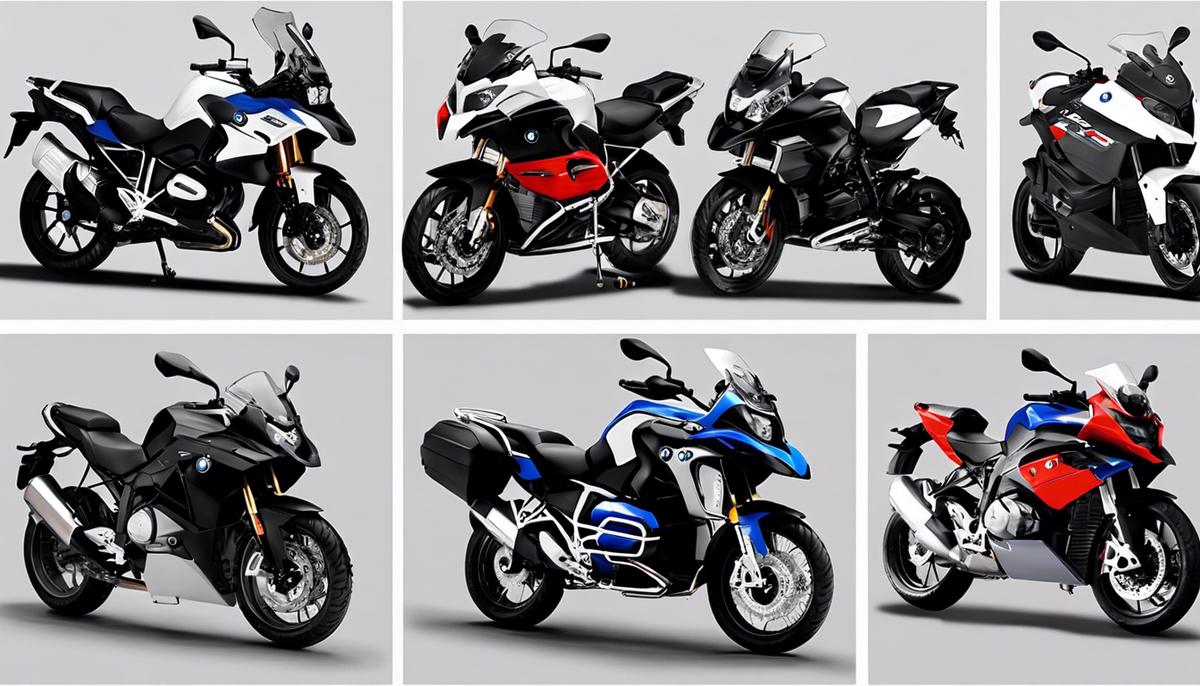 Different models of OBD2 scanners for BMW motorcycles arranged together on a table
